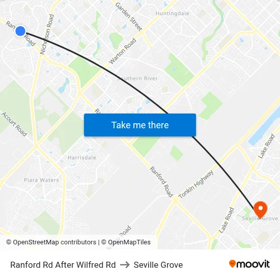 Ranford Rd After Wilfred Rd to Seville Grove map