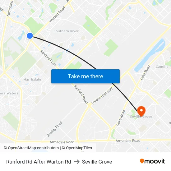 Ranford Rd After Warton Rd to Seville Grove map