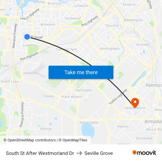 South St After Westmorland Dr to Seville Grove map