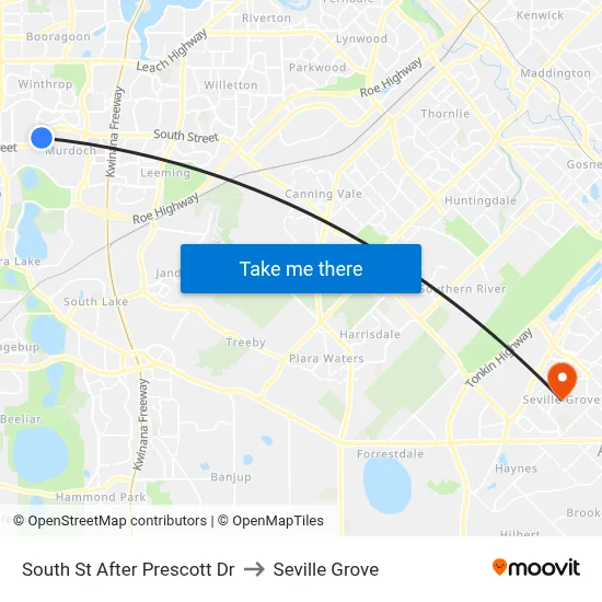 South St After Prescott Dr to Seville Grove map