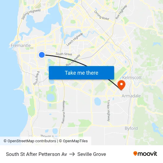 South St After Petterson Av to Seville Grove map