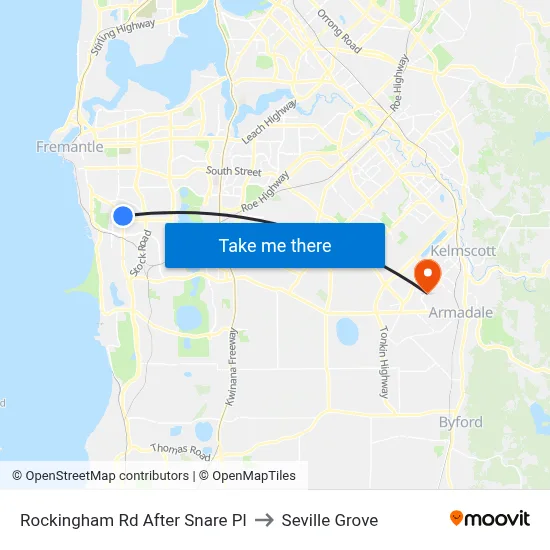 Rockingham Rd After Snare Pl to Seville Grove map