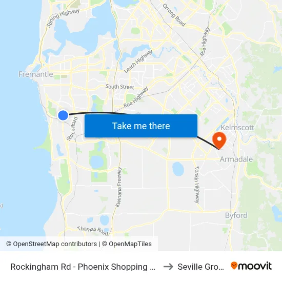 Rockingham Rd - Phoenix Shopping Ctr to Seville Grove map