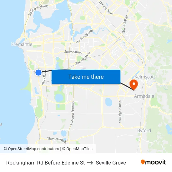 Rockingham Rd Before Edeline St to Seville Grove map