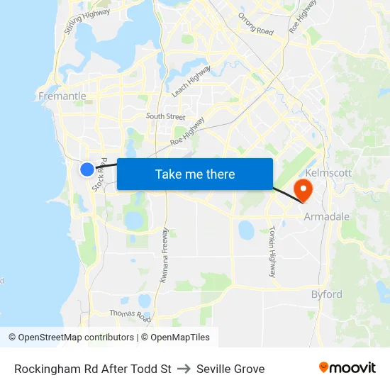 Rockingham Rd After Todd St to Seville Grove map