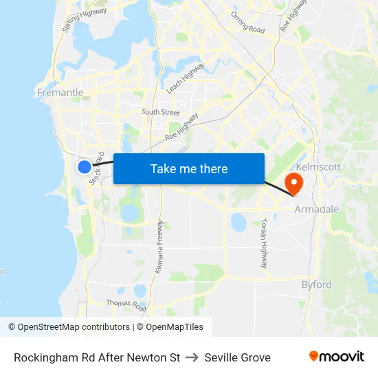 Rockingham Rd After Newton St to Seville Grove map