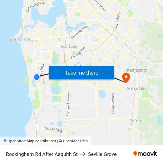 Rockingham Rd After Asquith St to Seville Grove map