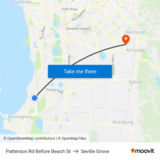 Patterson Rd Before Beach St to Seville Grove map