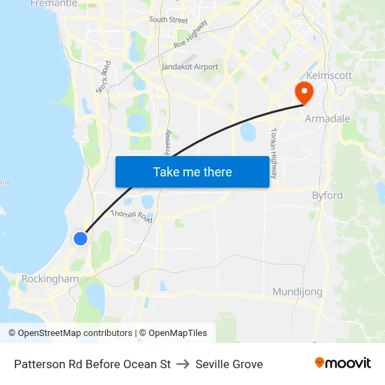 Patterson Rd Before Ocean St to Seville Grove map