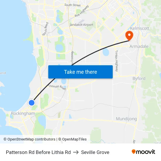 Patterson Rd Before Lithia Rd to Seville Grove map