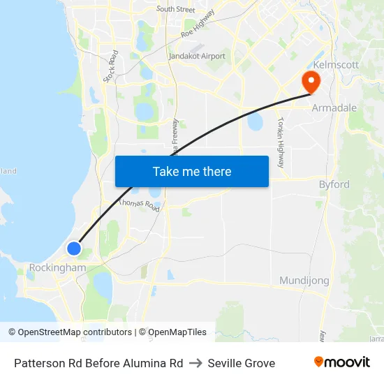 Patterson Rd Before Alumina Rd to Seville Grove map