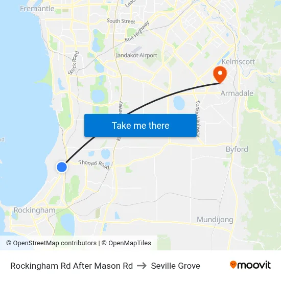 Rockingham Rd After Mason Rd to Seville Grove map