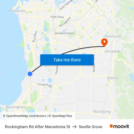 Rockingham Rd After Macedonia St to Seville Grove map