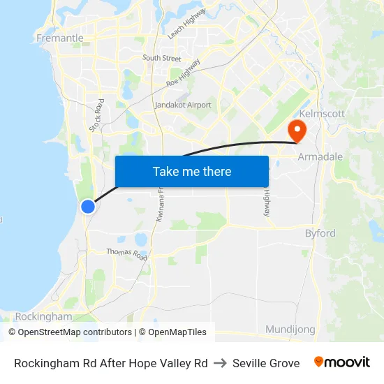 Rockingham Rd After Hope Valley Rd to Seville Grove map