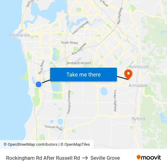 Rockingham Rd After Russell Rd to Seville Grove map