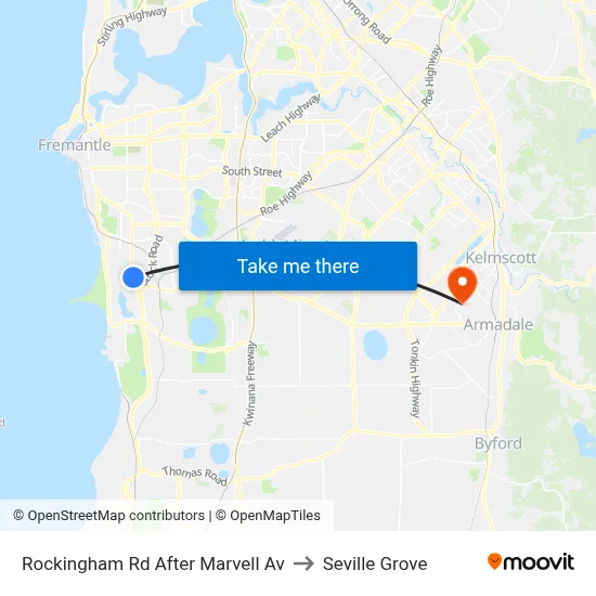 Rockingham Rd After Marvell Av to Seville Grove map
