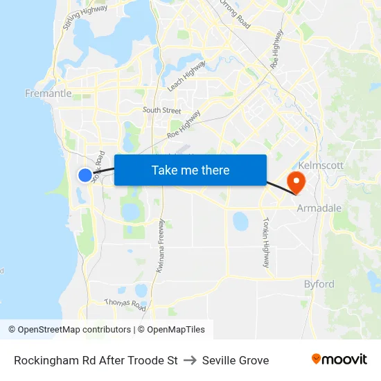 Rockingham Rd After Troode St to Seville Grove map
