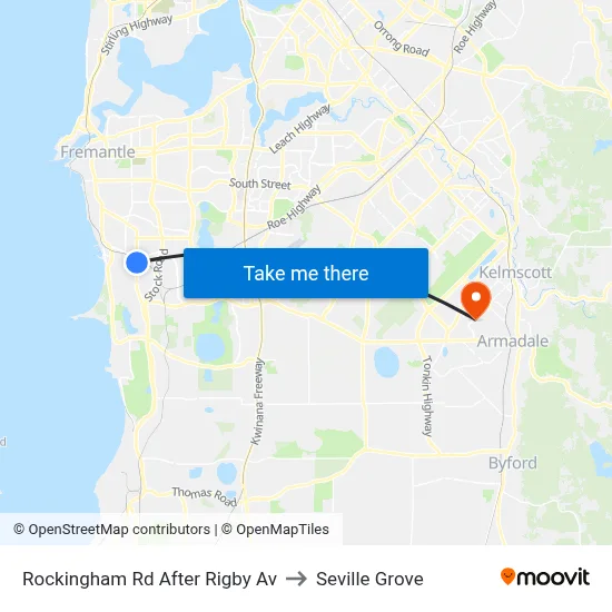 Rockingham Rd After Rigby Av to Seville Grove map