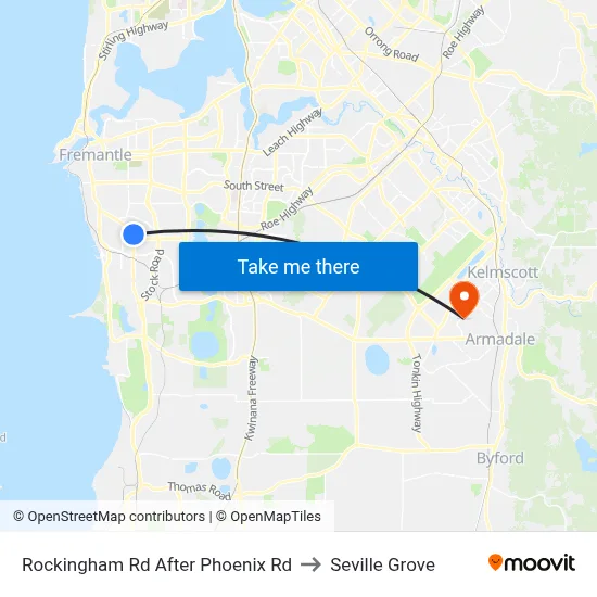 Rockingham Rd After Phoenix Rd to Seville Grove map