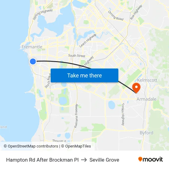Hampton Rd After Brockman Pl to Seville Grove map