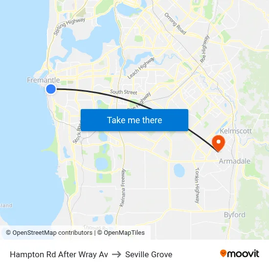 Hampton Rd After Wray Av to Seville Grove map