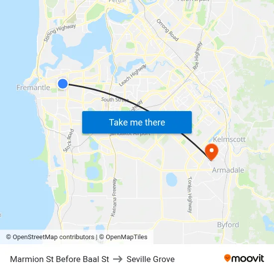 Marmion St Before Baal St to Seville Grove map