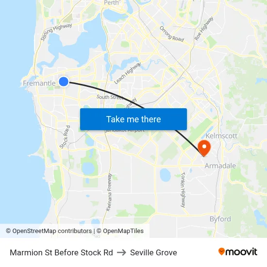 Marmion St Before Stock Rd to Seville Grove map