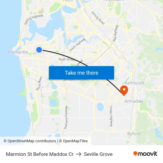 Marmion St Before Maddox Cr to Seville Grove map