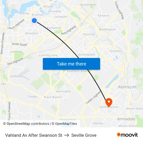 Vahland Av After Swanson St to Seville Grove map