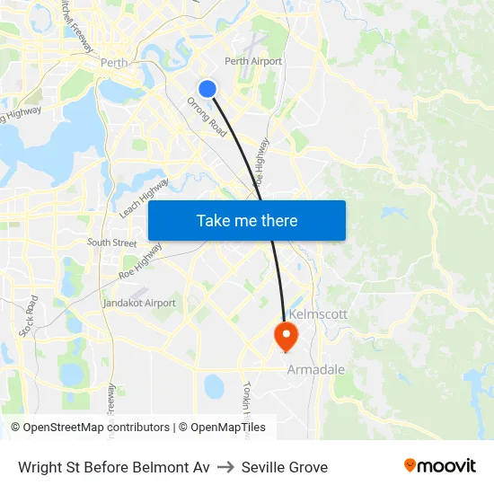 Wright St Before Belmont Av to Seville Grove map