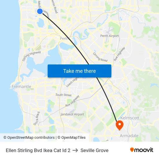 Ellen Stirling Bvd Ikea Cat Id 2 to Seville Grove map