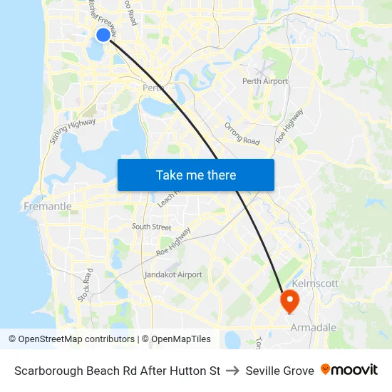 Scarborough Beach Rd After Hutton St to Seville Grove map