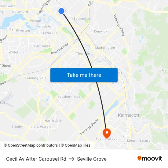 Cecil Av After Carousel Rd to Seville Grove map