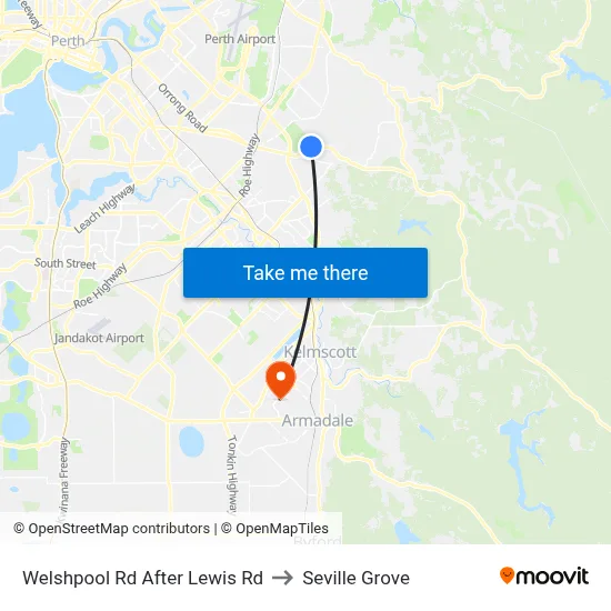 Welshpool Rd After Lewis Rd to Seville Grove map
