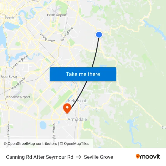 Canning Rd After Seymour Rd to Seville Grove map