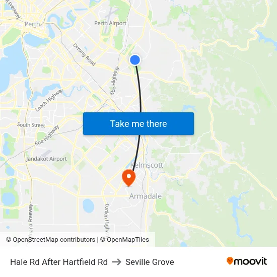 Hale Rd After Hartfield Rd to Seville Grove map