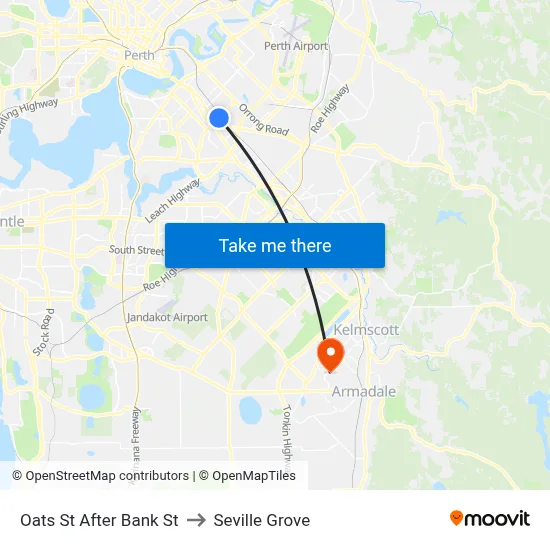Oats St After Bank St to Seville Grove map