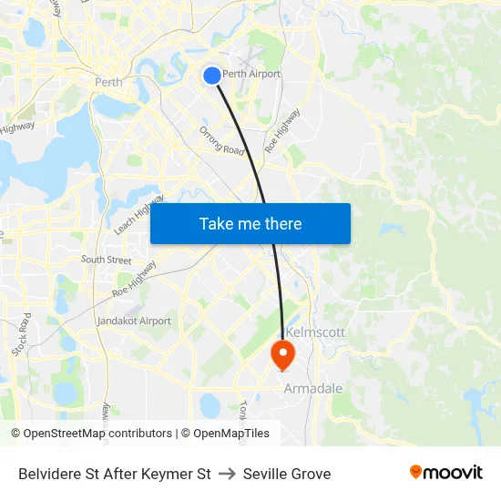 Belvidere St After Keymer St to Seville Grove map