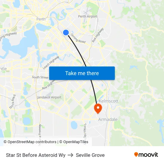 Star St Before Asteroid Wy to Seville Grove map