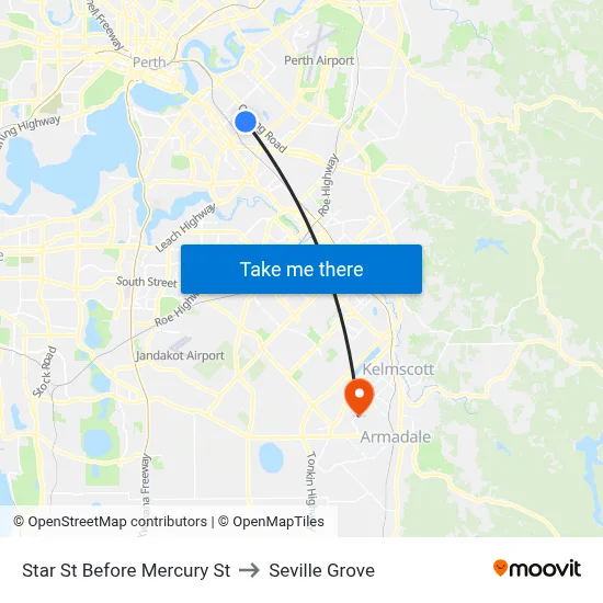 Star St Before Mercury St to Seville Grove map