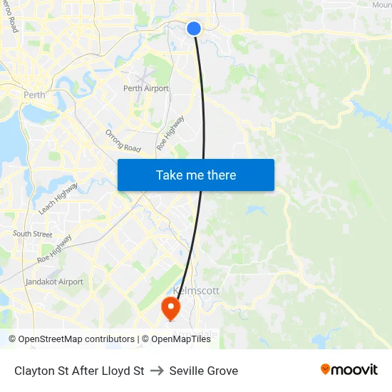 Clayton St After Lloyd St to Seville Grove map