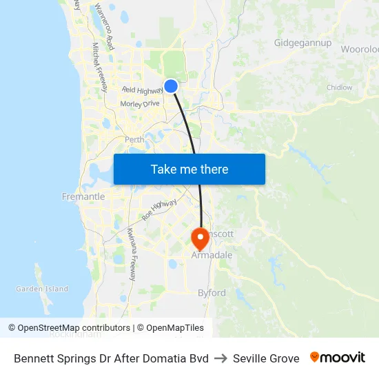 Bennett Springs Dr After Domatia Bvd to Seville Grove map