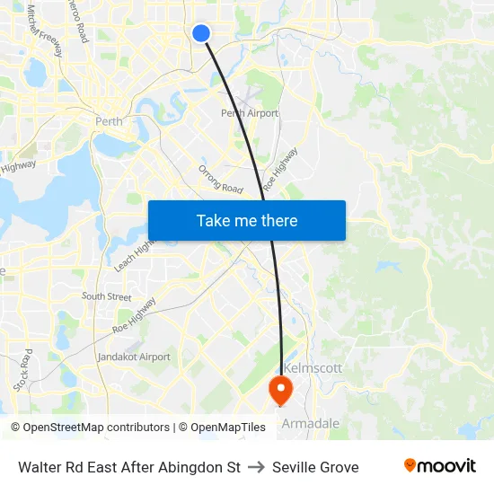 Walter Rd East After Abingdon St to Seville Grove map