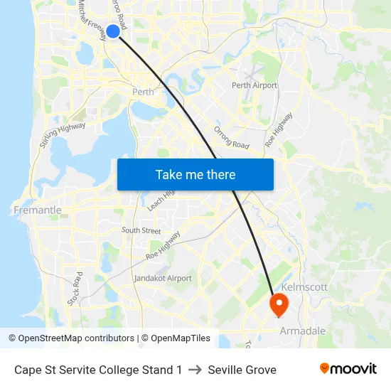 Cape St Servite College Stand 1 to Seville Grove map