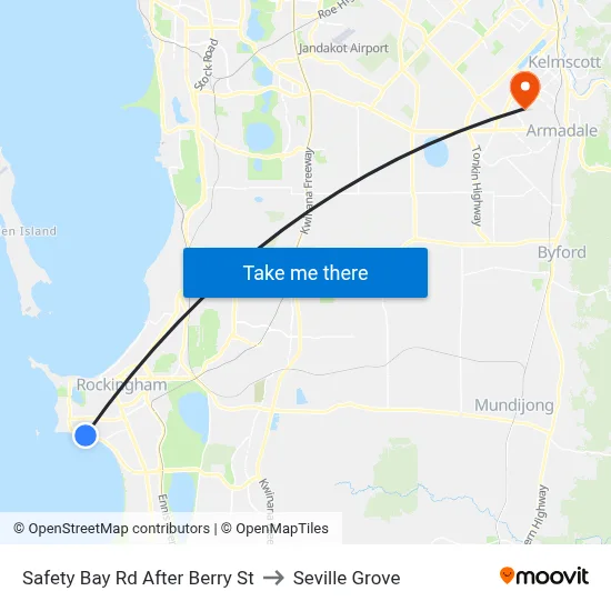 Safety Bay Rd After Berry St to Seville Grove map