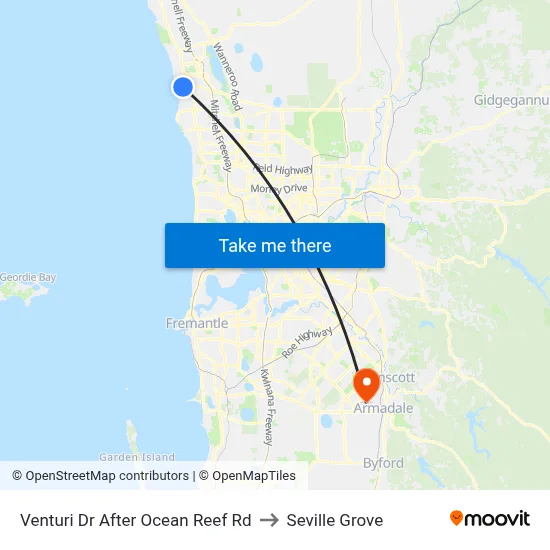 Venturi Dr After Ocean Reef Rd to Seville Grove map