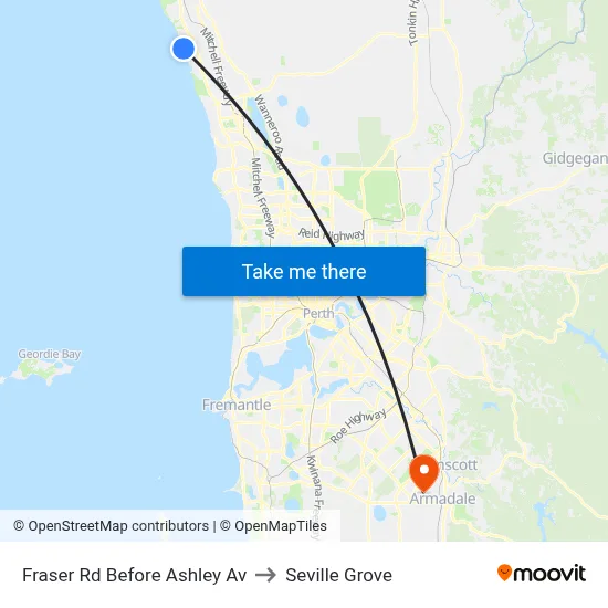 Fraser Rd Before Ashley Av to Seville Grove map