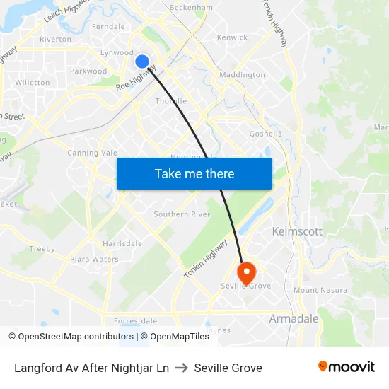 Langford Av After Nightjar Ln to Seville Grove map