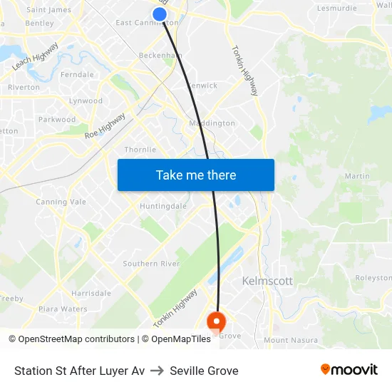 Station St After Luyer Av to Seville Grove map