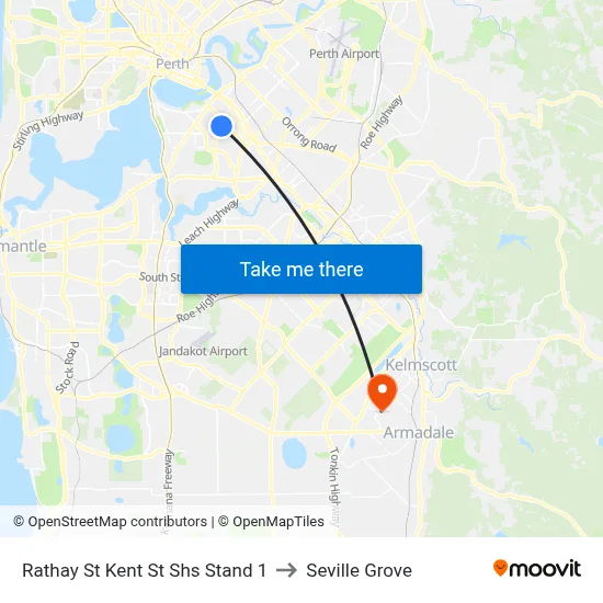 Rathay St Kent St Shs Stand 1 to Seville Grove map